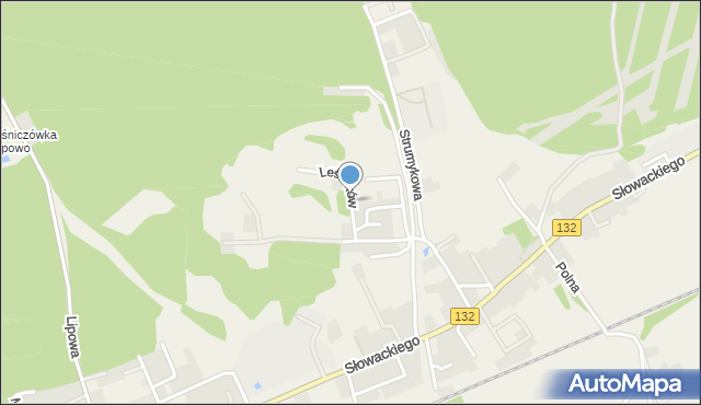 Łupowo gmina Bogdaniec, Leśników, mapa Łupowo gmina Bogdaniec