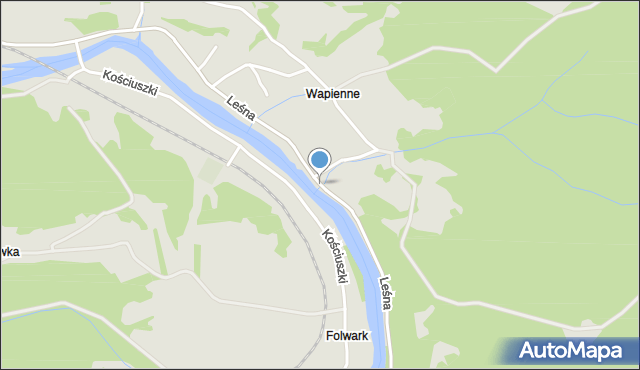 Muszyna, Leśna, mapa Muszyna