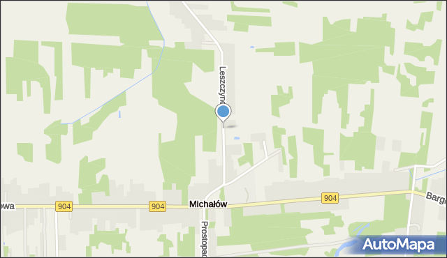 Nierada gmina Poczesna, Leszczynowa, mapa Nierada gmina Poczesna