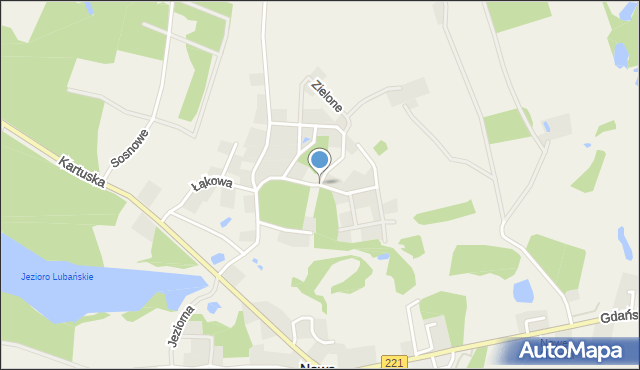 Nowa Karczma powiat kościerski, Leśna, mapa Nowa Karczma powiat kościerski