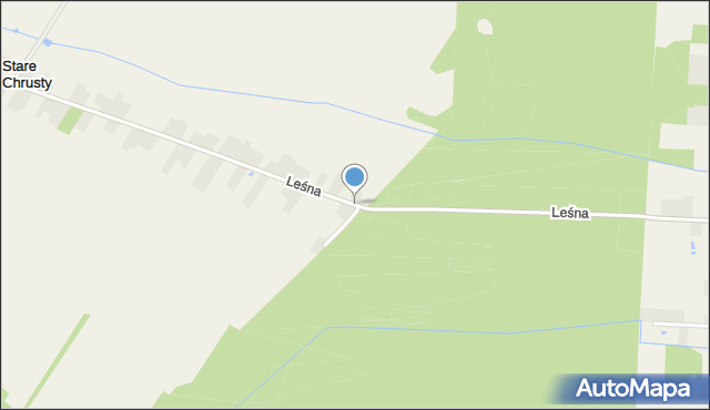 Nowe Chrusty, Leśna, mapa Nowe Chrusty