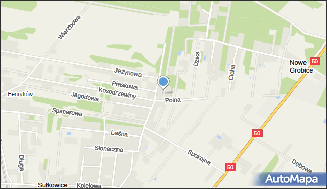 Nowe Grobice, Leśny Gaj, mapa Nowe Grobice