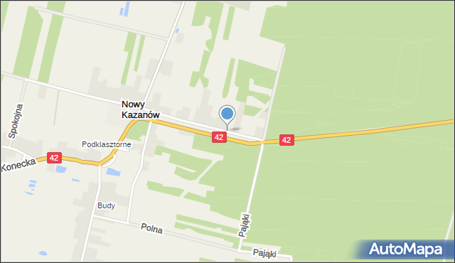 Nowe Sierosławice, Leśna, mapa Nowe Sierosławice