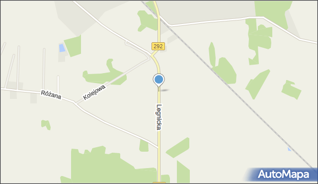 Nowe Żabno, Legnicka, mapa Nowe Żabno