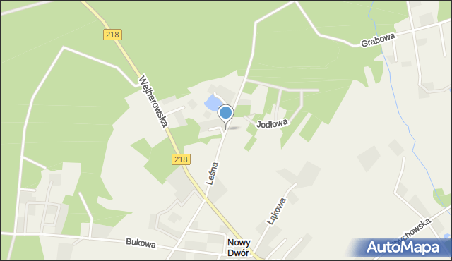 Nowy Dwór Wejherowski, Leśna, mapa Nowy Dwór Wejherowski