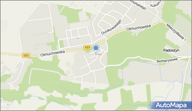 Nysa, Leszczynowa, mapa Nysy