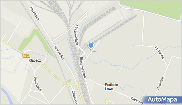 Opole, Leśnej Paproci, mapa Opola