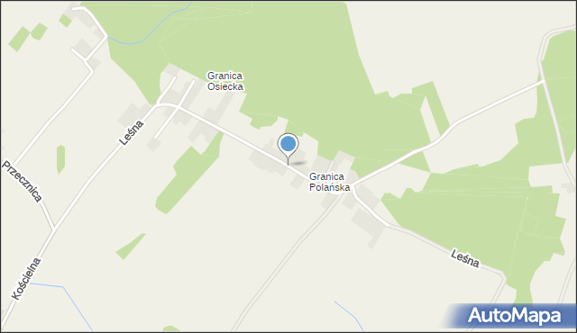 Osiek powiat oświęcimski, Leśna, mapa Osiek powiat oświęcimski