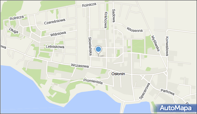 Osłonin, Lechitów, mapa Osłonin