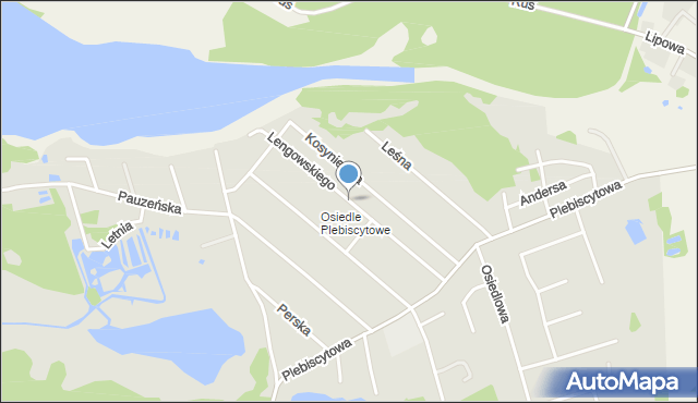 Ostróda, Lengowskiego Michała, mapa Ostróda