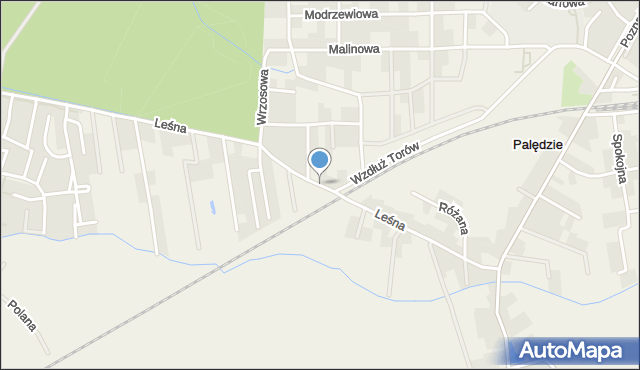 Palędzie, Leśna, mapa Palędzie