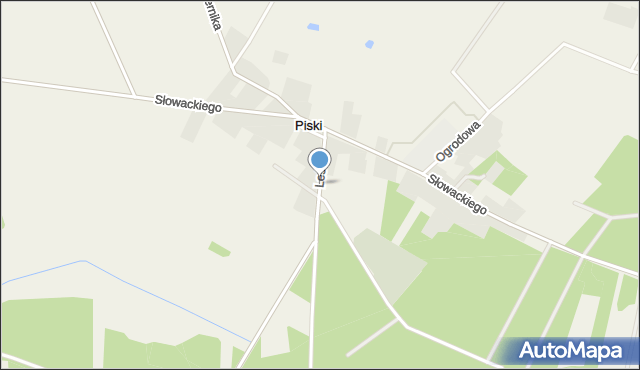 Piski, Leśna, mapa Piski