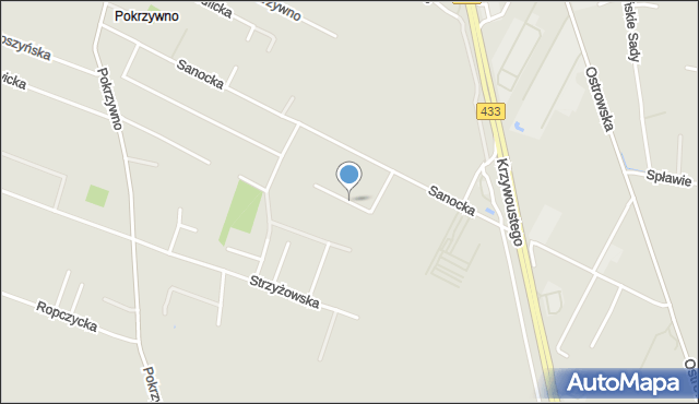 Poznań, Leżajska, mapa Poznania