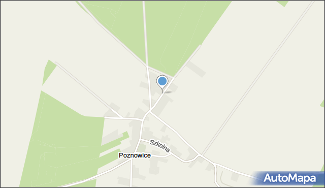 Poznowice, Leśna, mapa Poznowice