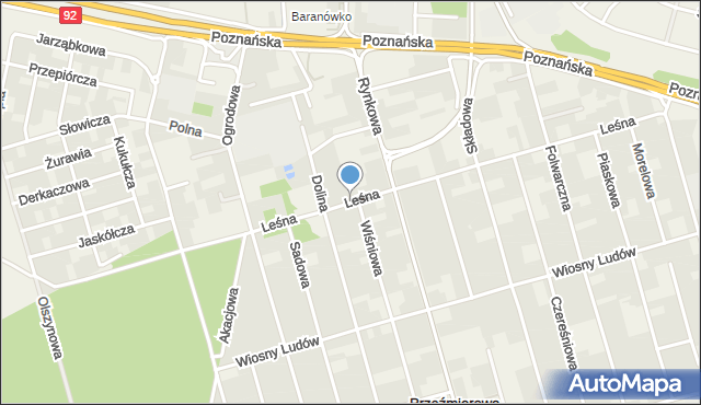 Przeźmierowo, Leśna, mapa Przeźmierowo