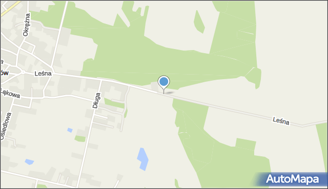 Przyborów gmina Nowa Sól, Leśna, mapa Przyborów gmina Nowa Sól