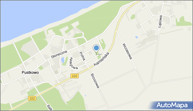 Pustkowo gmina Rewal, Letnia, mapa Pustkowo gmina Rewal