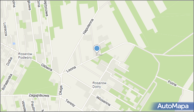 Rosanów, Leona, mapa Rosanów