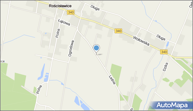 Rościsławice, Leśna, mapa Rościsławice