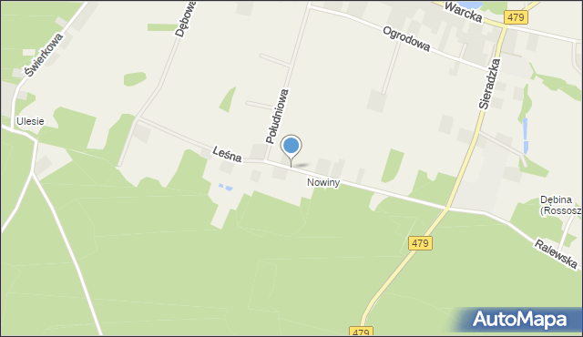 Rossoszyca, Leśna, mapa Rossoszyca