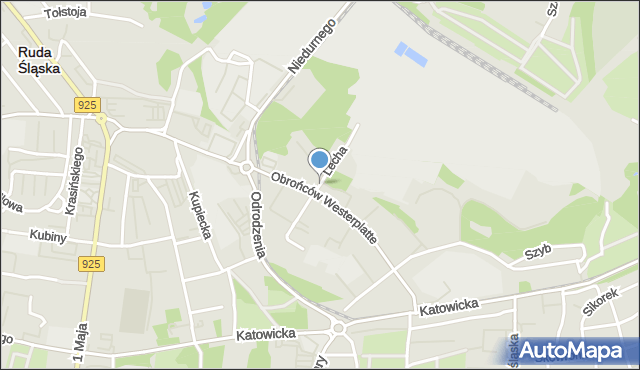 Ruda Śląska, Lecha, mapa Rudy Śląskiej