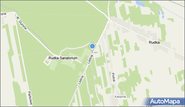 Rudka gmina Mrozy, Leśna, mapa Rudka gmina Mrozy