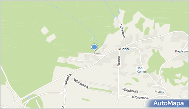 Rudno gmina Krzeszowice, Leśna, mapa Rudno gmina Krzeszowice