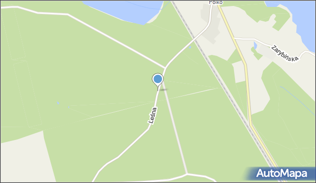 Rybno powiat działdowski, Leśna, mapa Rybno powiat działdowski