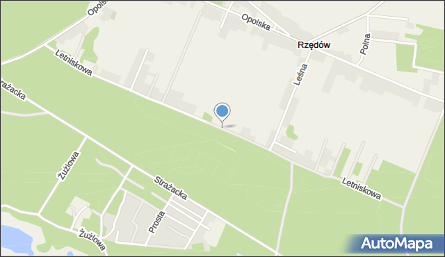 Rzędów gmina Turawa, Letniskowa, mapa Rzędów gmina Turawa