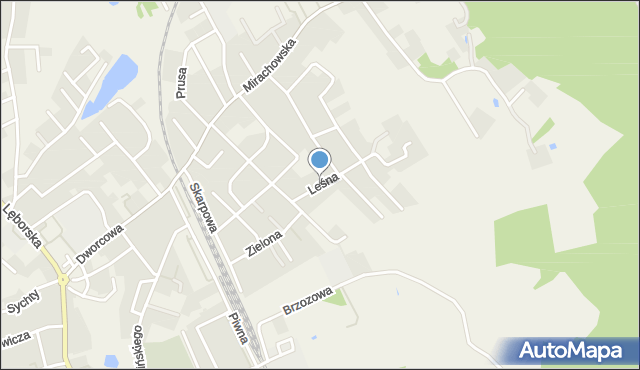 Sierakowice powiat kartuski, Leśna, mapa Sierakowice powiat kartuski