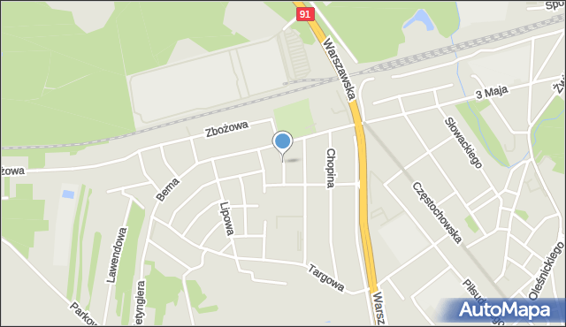 Siewierz, Legionistów, mapa Siewierz