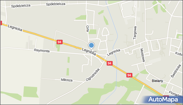 Środa Śląska, Legnicka, mapa Środa Śląska