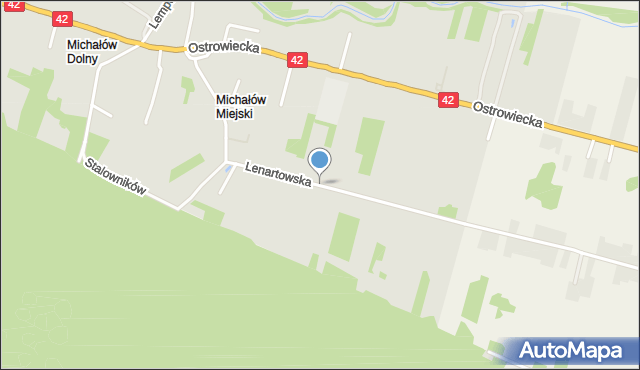 Starachowice, Lenartowska, mapa Starachowic