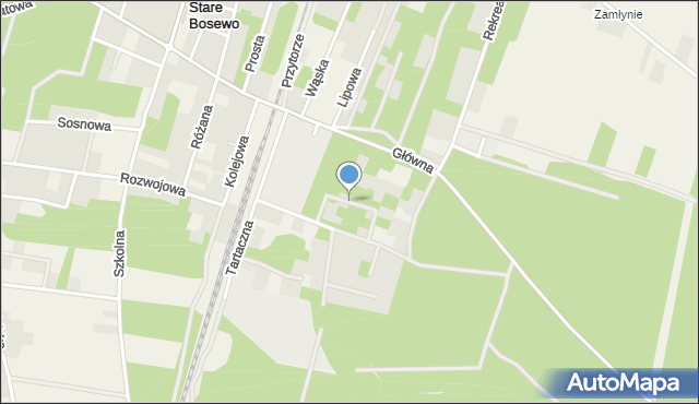 Stare Bosewo, Letniskowa, mapa Stare Bosewo