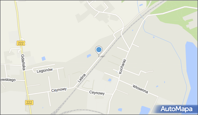 Starogard Gdański, Leśna, mapa Starogard Gdański
