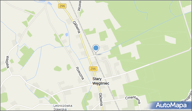 Stary Węgliniec, Leśna, mapa Stary Węgliniec