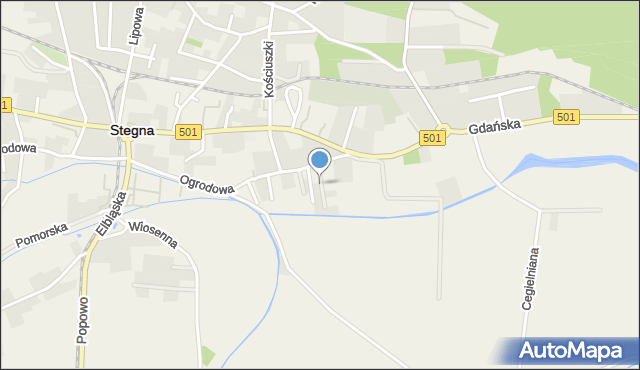 Stegna powiat nowodworski, Letniskowa, mapa Stegna powiat nowodworski