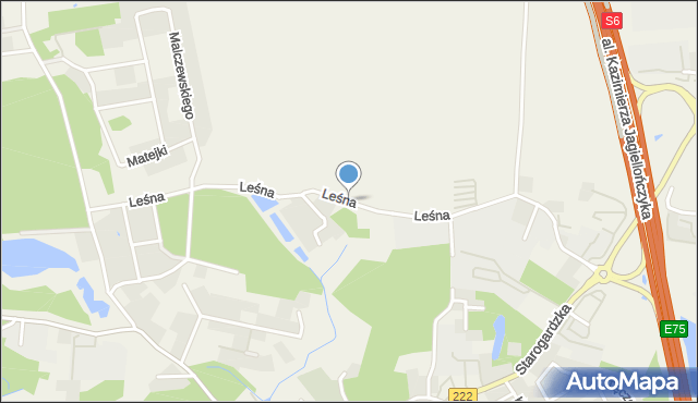 Straszyn, Leśna, mapa Straszyn