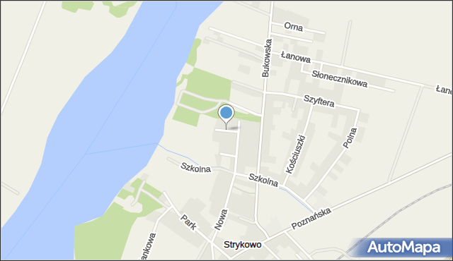 Strykowo, Leśna, mapa Strykowo