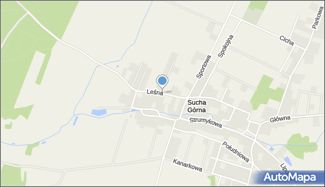 Sucha Górna, Leśna, mapa Sucha Górna