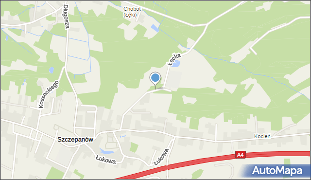 Szczepanów gmina Brzesko, Łęcka, mapa Szczepanów gmina Brzesko