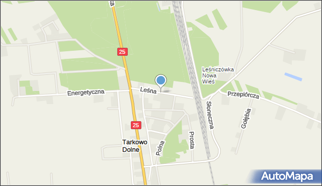 Tarkowo Dolne, Leśna, mapa Tarkowo Dolne