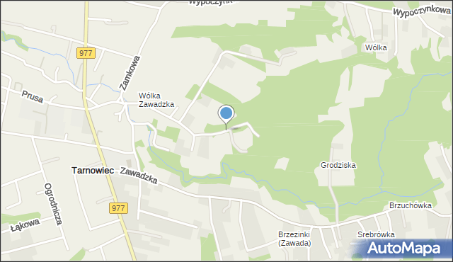 Tarnowiec gmina Tarnów, Leśna, mapa Tarnowiec gmina Tarnów