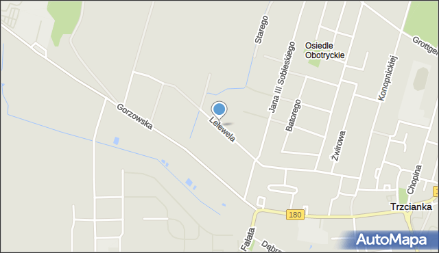 Trzcianka powiat czarnkowsko-trzcianecki, Lelewela Joachima, mapa Trzcianka powiat czarnkowsko-trzcianecki