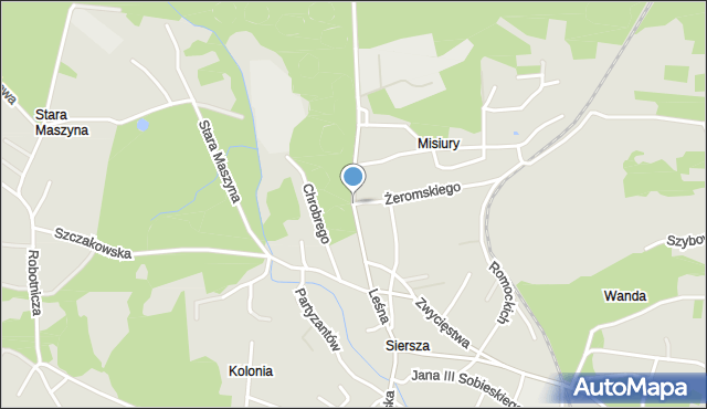 Trzebinia powiat chrzanowski, Leśna, mapa Trzebinia powiat chrzanowski