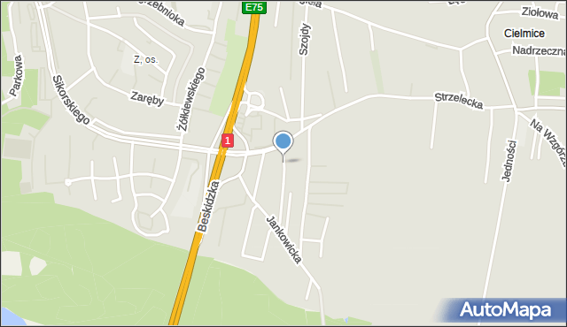 Tychy, Leśników, mapa Tych&oacute;w