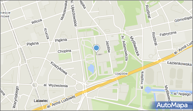 Warszawa, Lennona Johna, mapa Warszawy