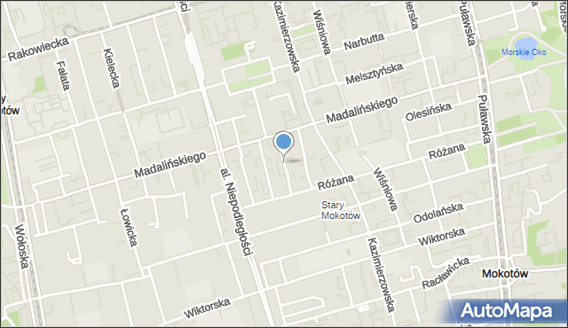 Warszawa, Lewicka, mapa Warszawy