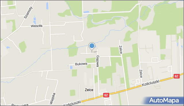 Węgrów, Leśna, mapa Węgrów