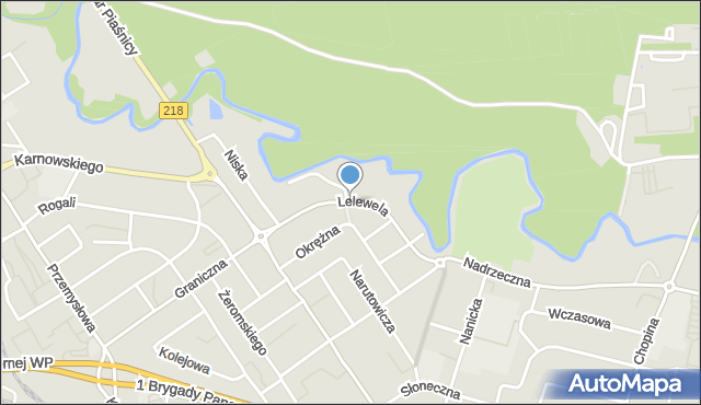 Wejherowo, Lelewela Joachima, mapa Wejherowo